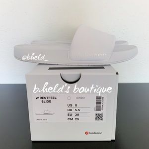 lululemon athletica | Shoes | Lululemon Restfeel Womens Slide Whitewhite  Sizes 6 7 8 Brand New Nwt | Poshmark
